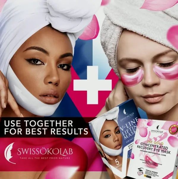 SWISSÖKOLAB Gold Under Eye Patches for Dark Circles