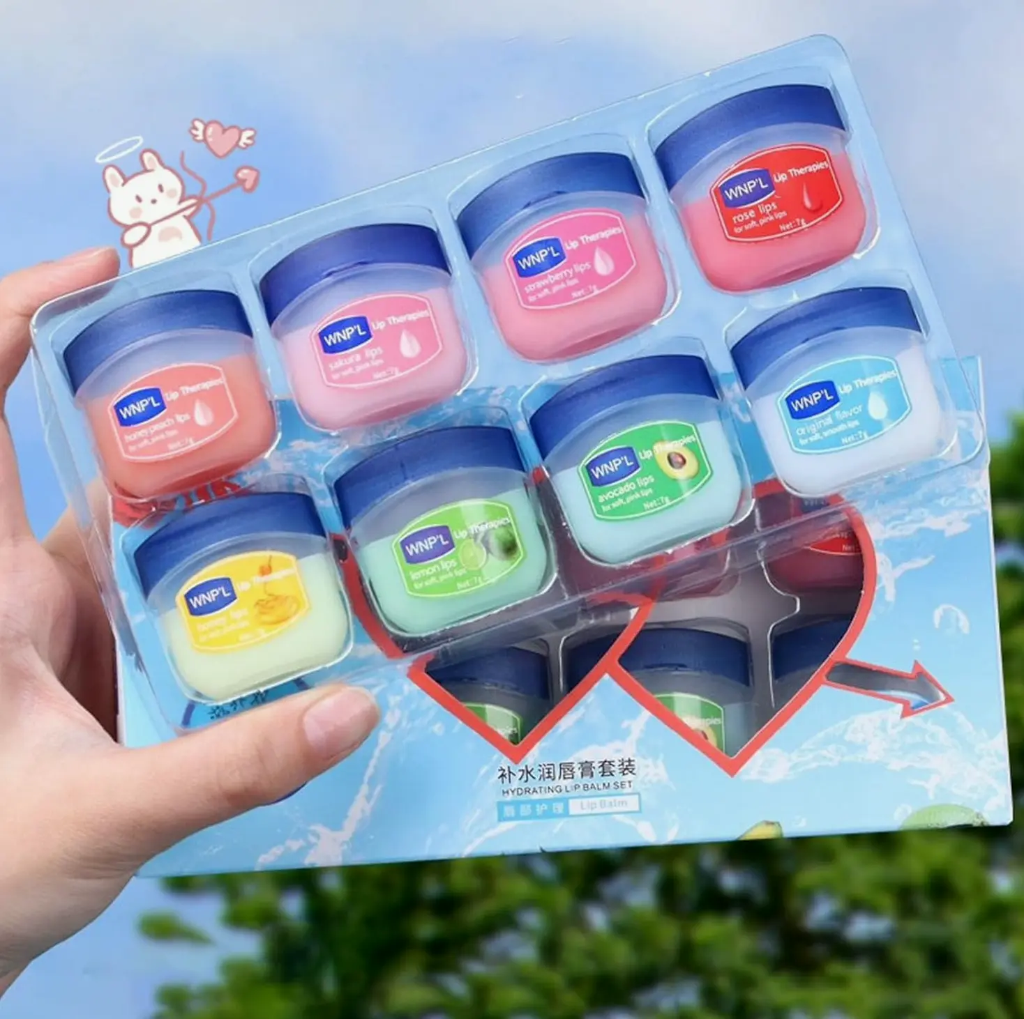 Lip Balm Set, 8 Pieces Hydrating Flavored Set