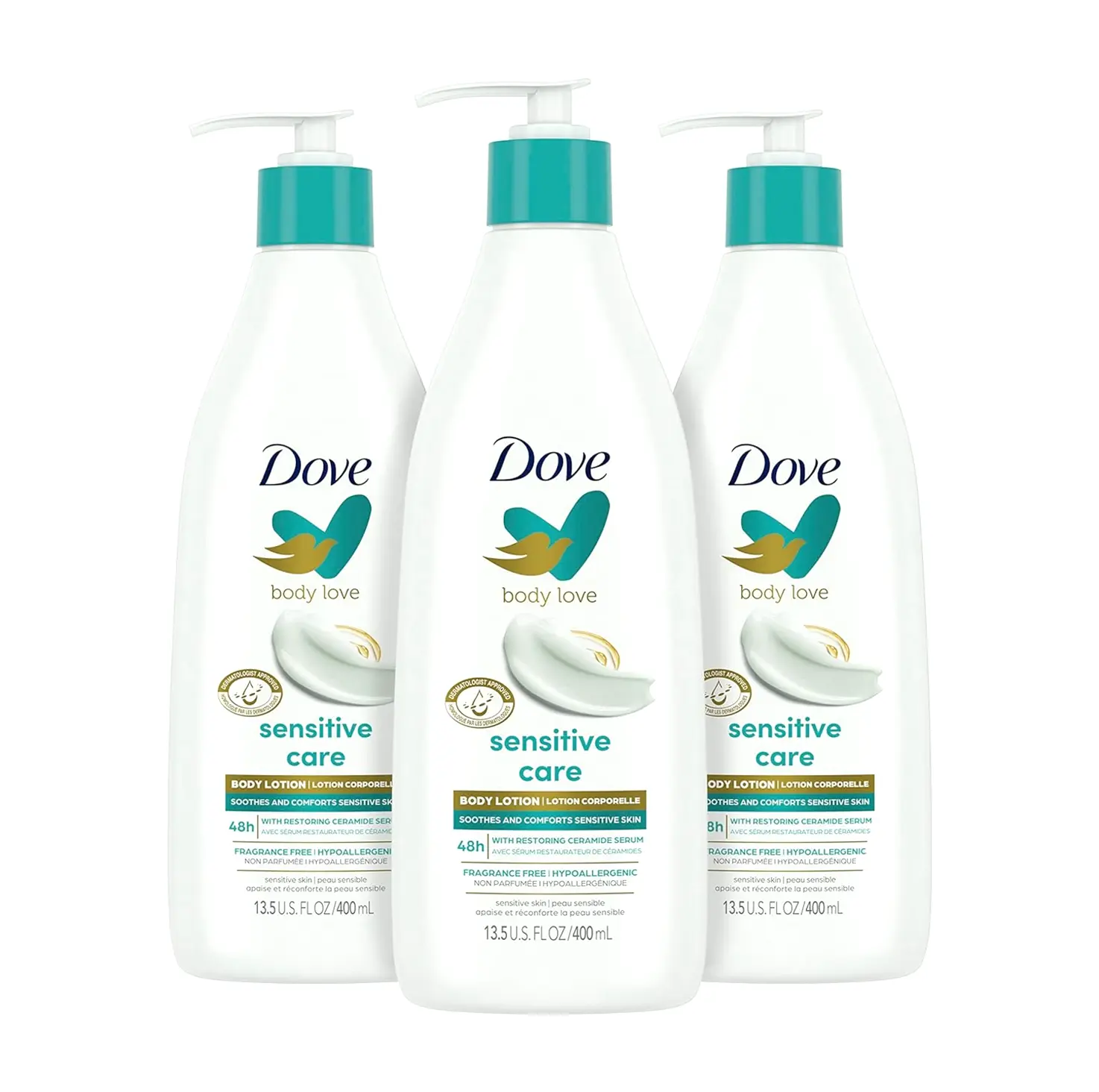 Dove Care Lotion Bundle of 3, 13.5 oz