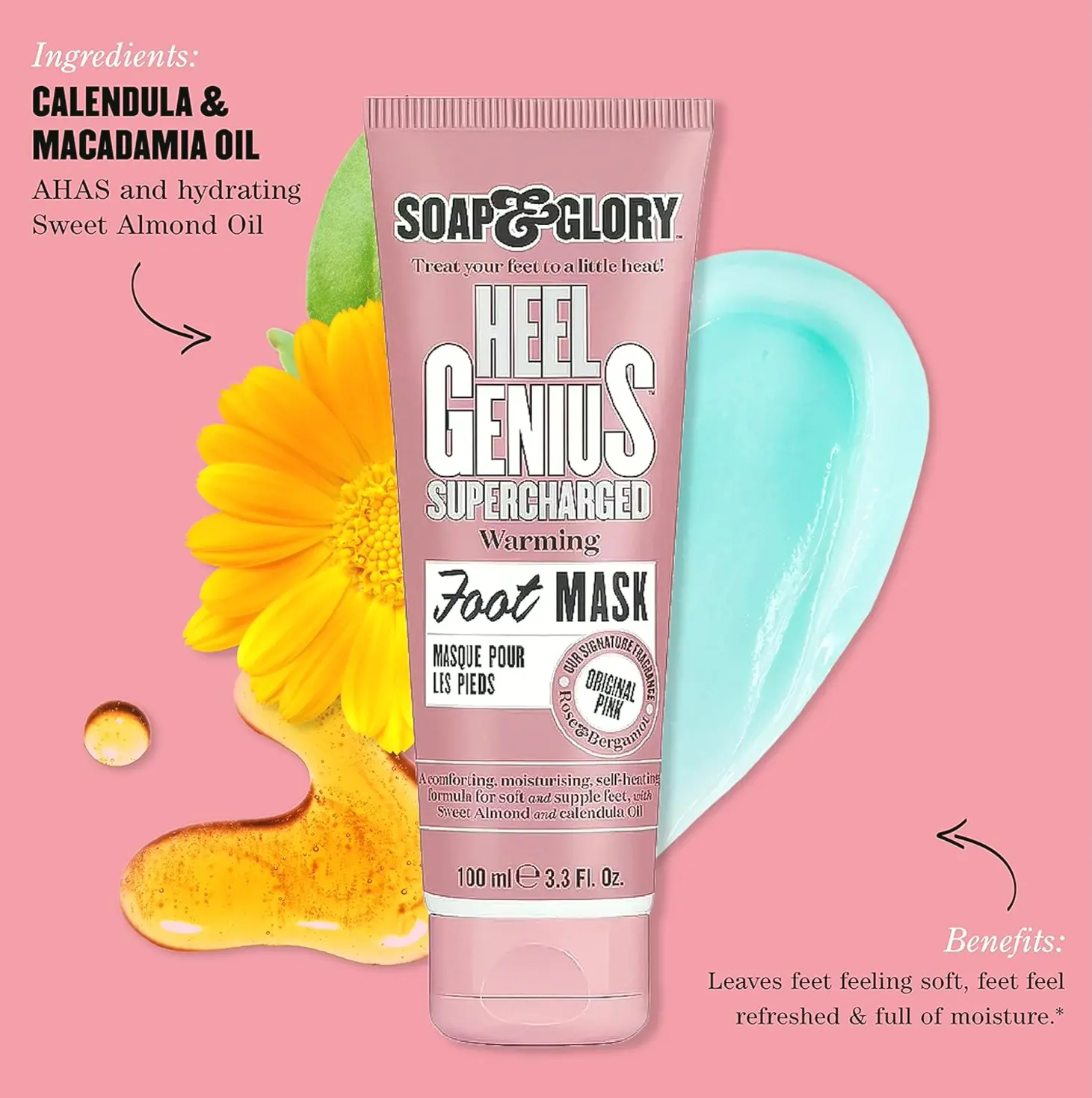 Intensive Heel Mask Featuring Sweet Almond Oils