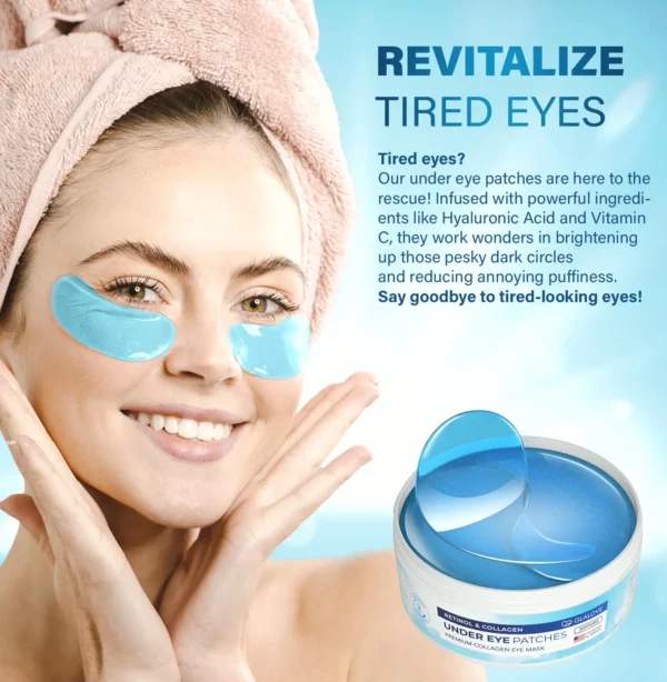 Eye Patches to Swollen Eyes, Sixty Count Collagen Pads Mask