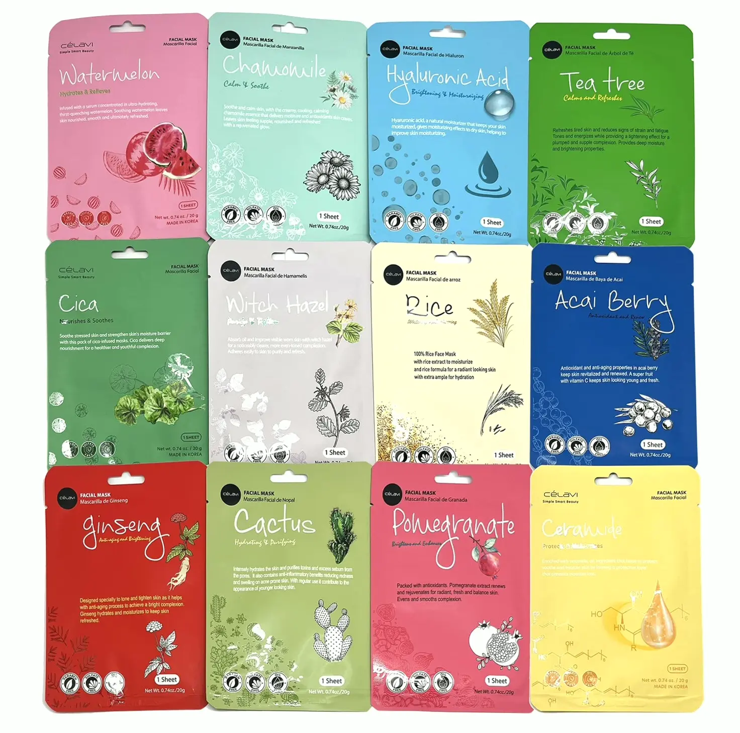 Celavi Essence Sheet Pack Dozen Care