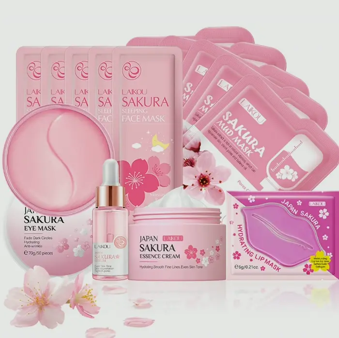 Face Skincare Care Sets, Cherry Blossom Full Gift Set
