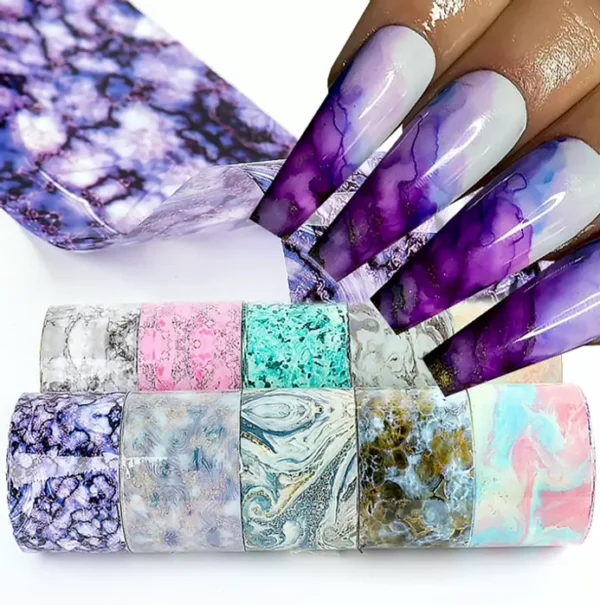 Marble Nail Transfer Stickers, Marble Sheets Paper