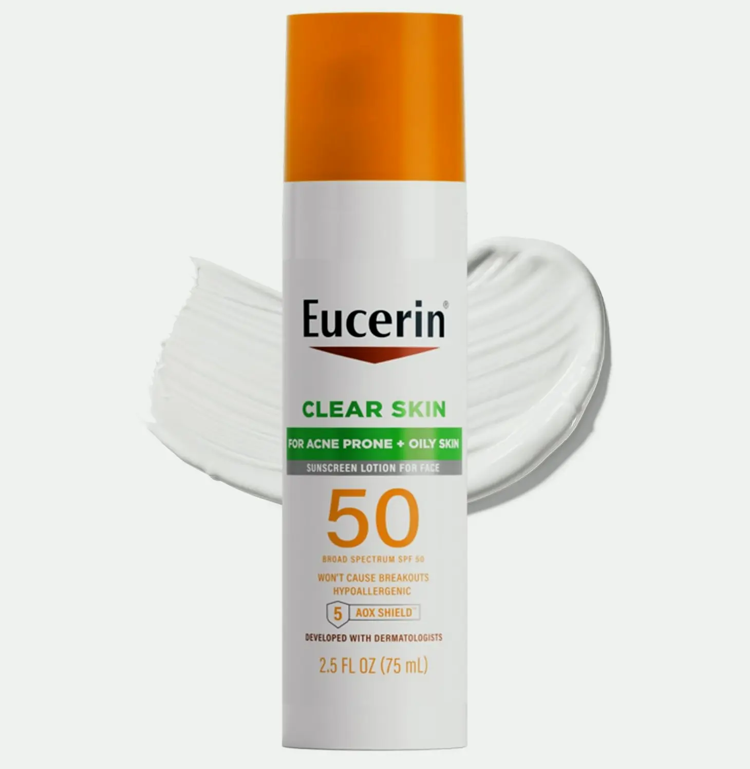 Eucerin Sun Clear Skin SPF 50 Facial Sunscreen, Hypoallergenic