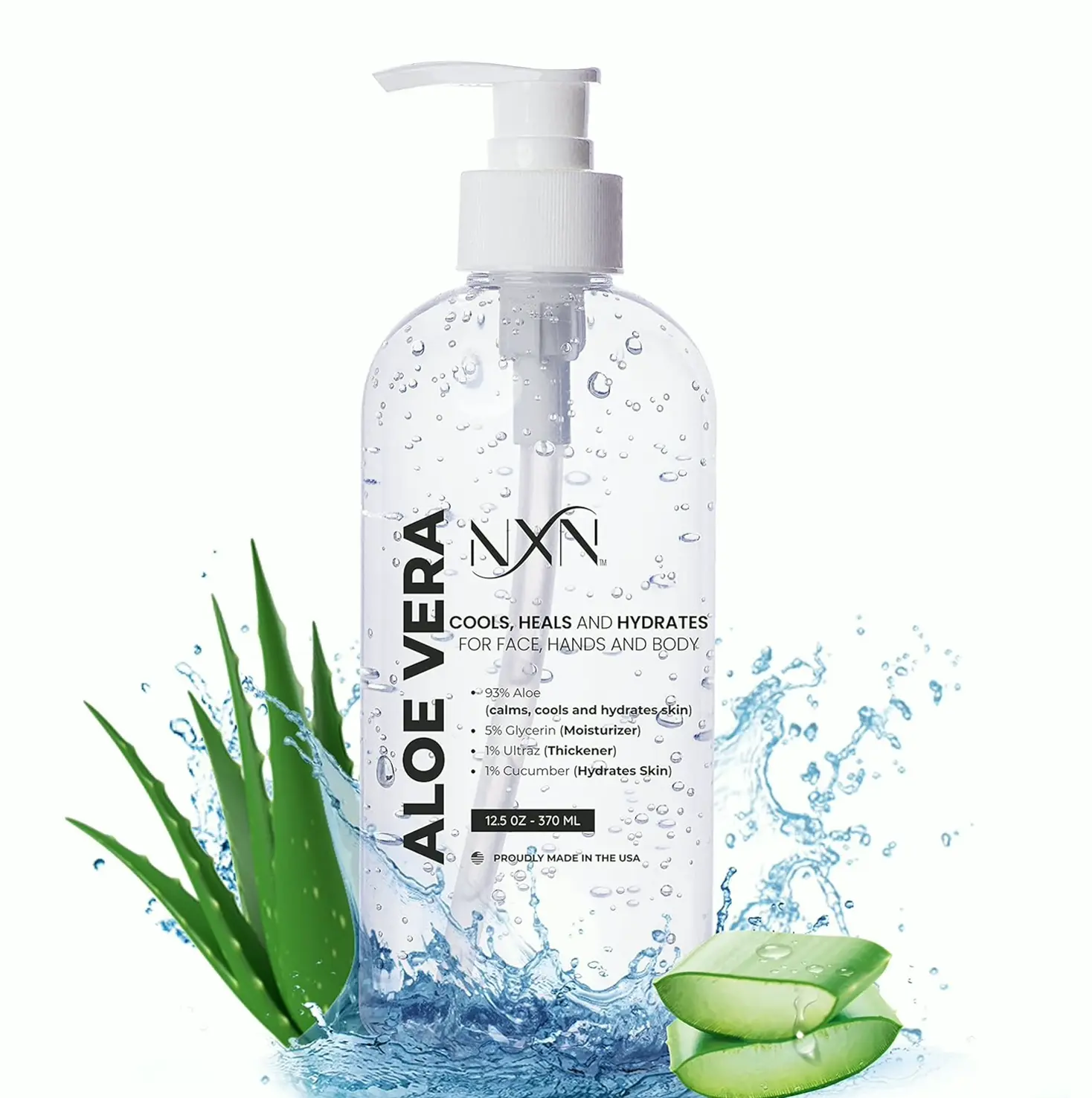 NXN Aloe Vera Extract, UV Defense & Aftercare for Skin, Hydrates & Heals