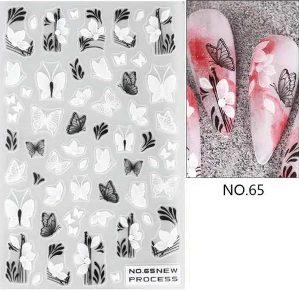 Insect Nail Stickers with Three-Dimensional Look
