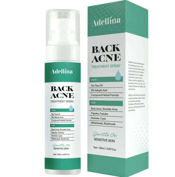 Body Acne Spray: Salicylic Acid, Tea Tree Oil & Niacinamide, 4 oz