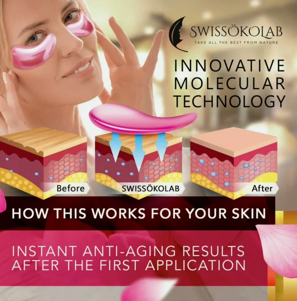 SWISSÖKOLAB Gold Under Eye Patches for Dark Circles