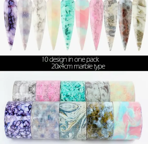Marble Nail Transfer Stickers, Marble Sheets Paper