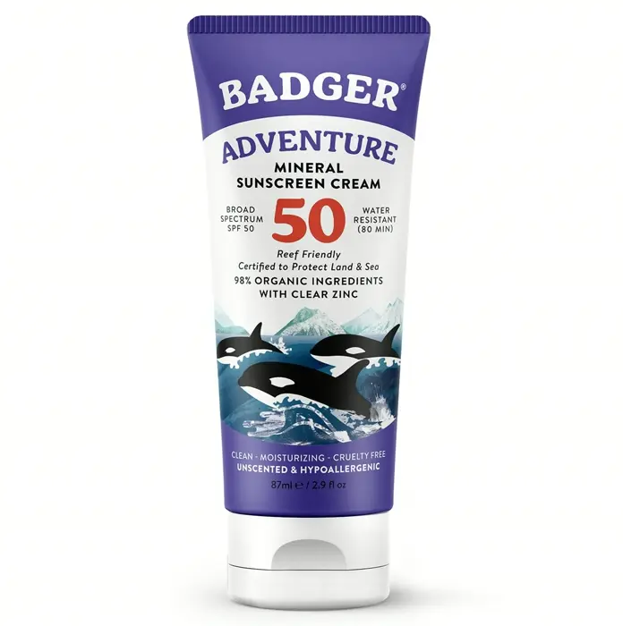 Badger Mineral Sunscreen SPF 50 Zinc Oxide Organic 2.9 fl oz