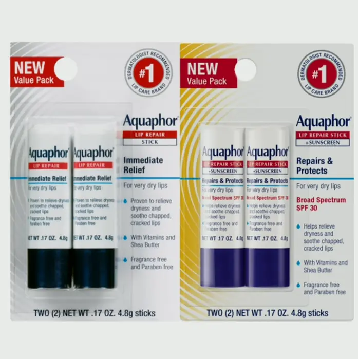 Aquaphor Lips Remedy Multi-pack (2 Repair + 2 SPF 30)
