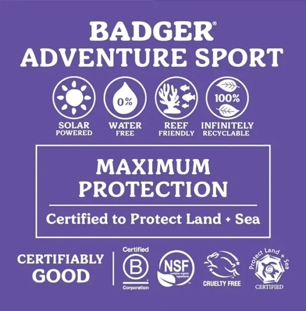 Badger Mineral Sunscreen SPF 50 Zinc Oxide Organic 2.9 fl oz