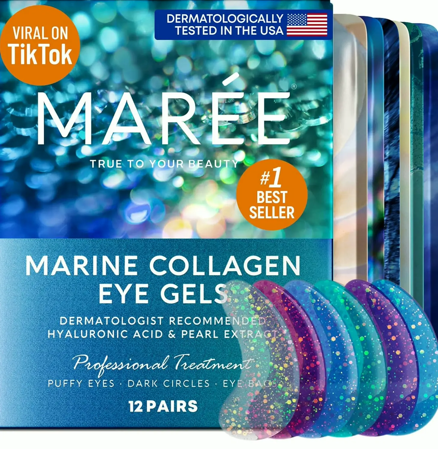 MAREE's Under-Eye Pads - Minimize Puffiness & Wrinkles with Ocean Collagen