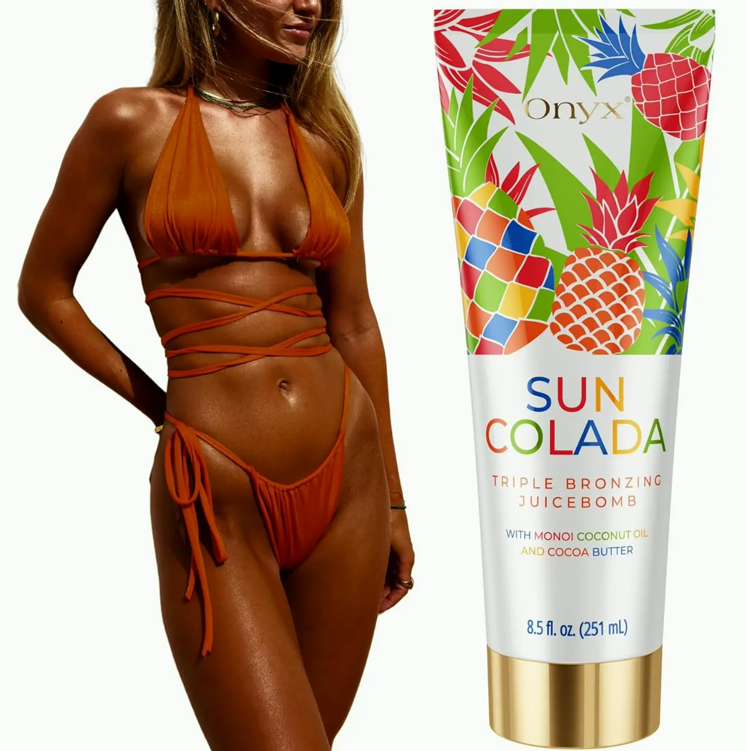 Obsidian Sun Kiss Triple Tanning Pineapple Moisturizer - 8.5 fl oz