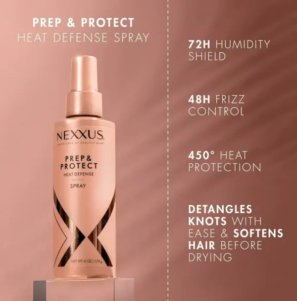 Nexxus Thermal Protection Mist Prep & Guard, 450 Degree Temperature Guard, Six oz