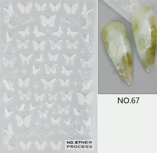 Insect Nail Stickers with Three-Dimensional Look