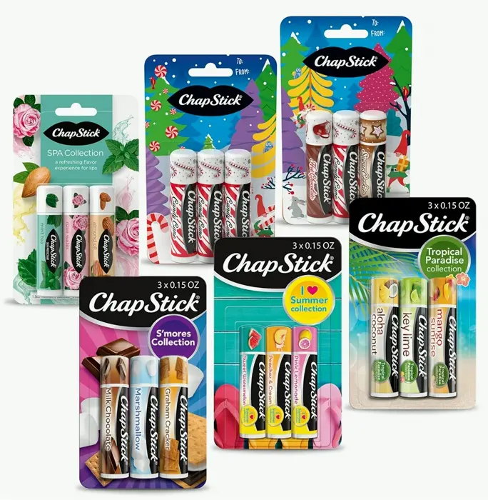Lip Balm Favs Multi-Pack Variety Tubes - 0.15 Oz (Pack of 6 Packs of 3)