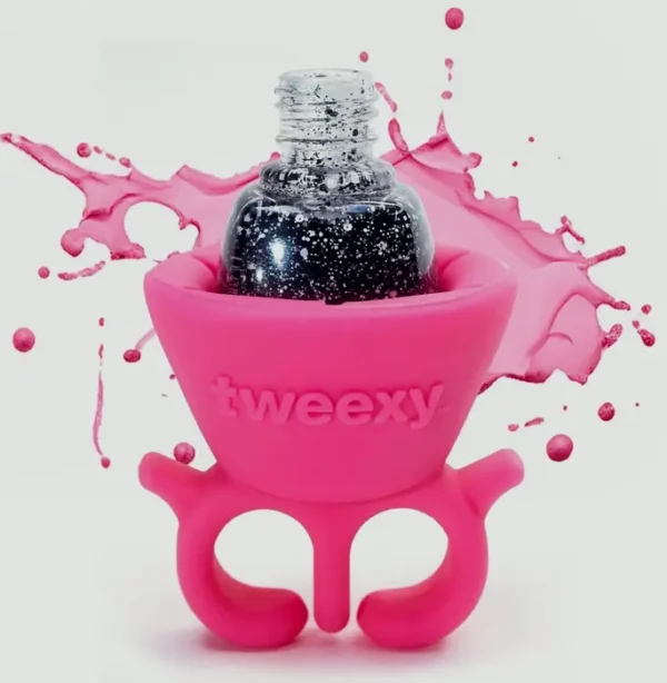 Portable Nail Polish Holder Ring - Perfect Gift for Teens - Pink