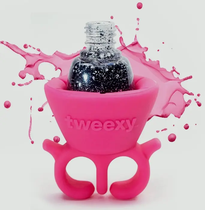 Portable Nail Polish Holder Ring - Perfect Gift for Teens - Pink