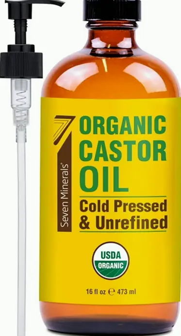 Organic Castor Oil - 16oz Amber Bottle