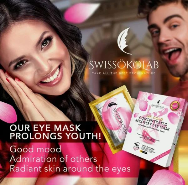 SWISSÖKOLAB Gold Under Eye Patches for Dark Circles
