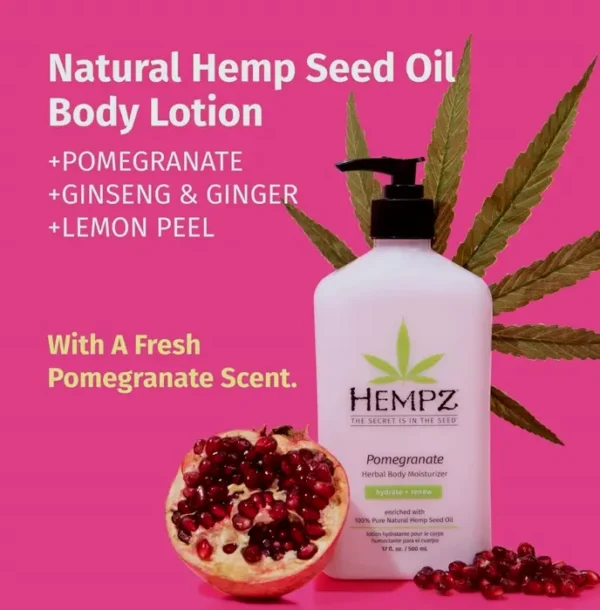 Hemp Moisturizer - Pomegranate - 17oz