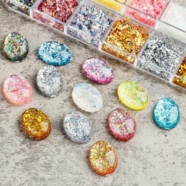 Distinct Nail Foil Pieces Glitter
