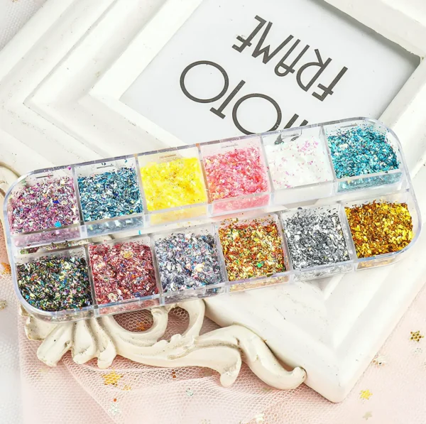 Distinct Nail Foil Pieces Glitter