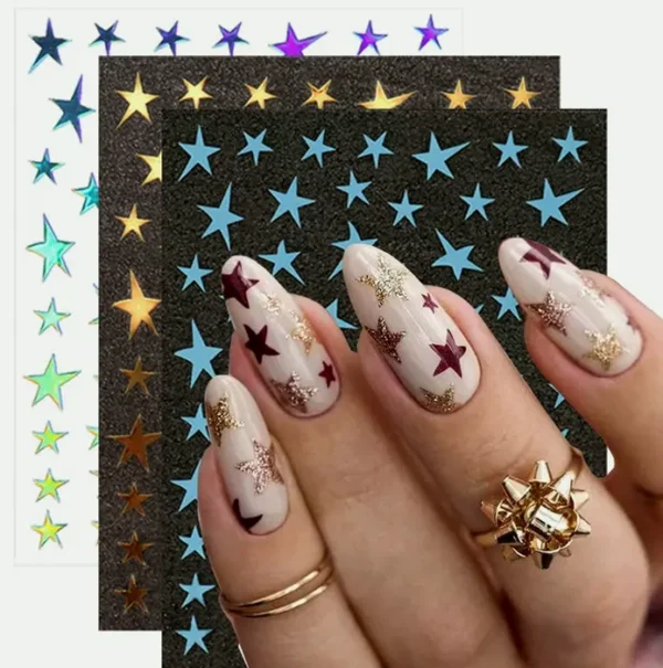 Set Shiny Nail Stickers