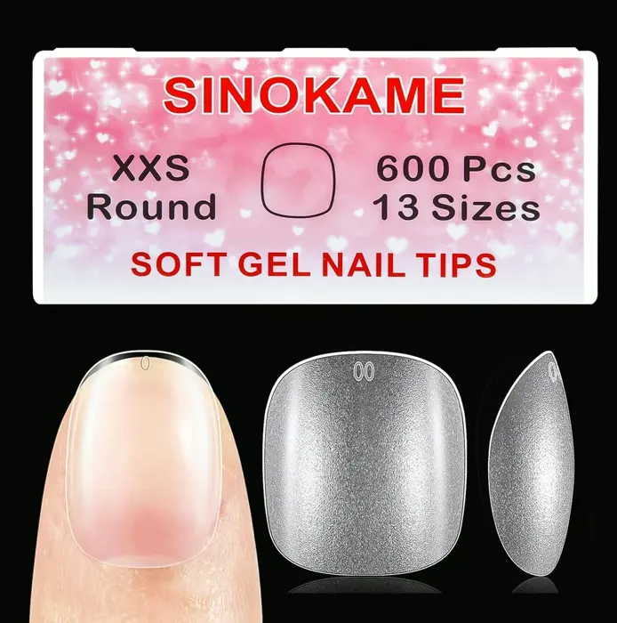 600 Nails XXS Circular Press-on Tips