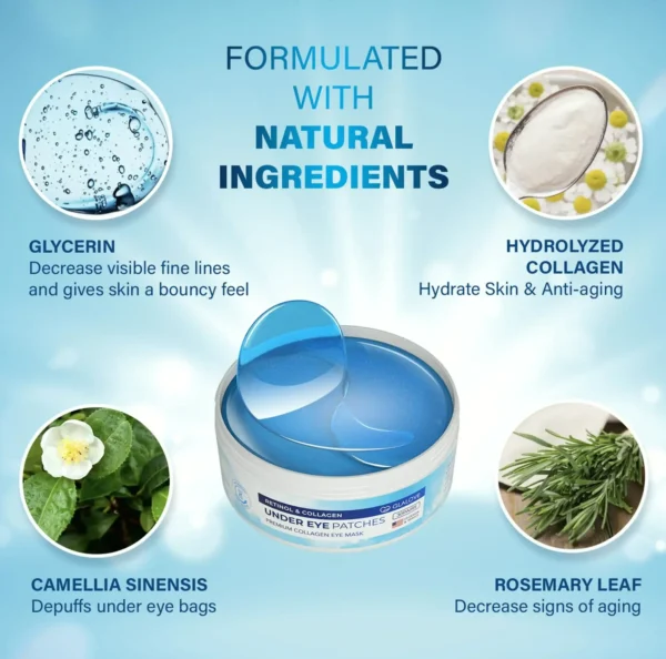 Eye Patches to Swollen Eyes, Sixty Count Collagen Pads Mask