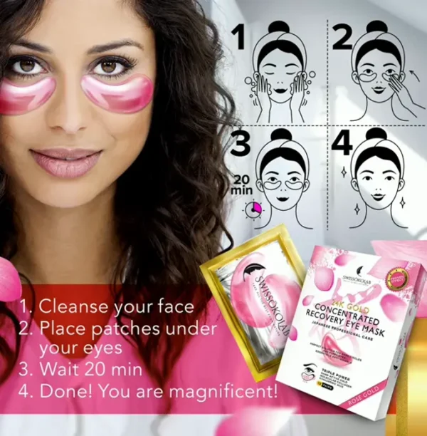 SWISSÖKOLAB Gold Under Eye Patches for Dark Circles