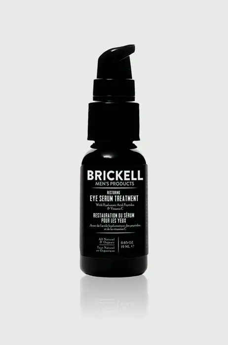 Brickell Under Eye Treatment for Men - Natural Eye Gel to Tighten Lines, Reduce Under-Eye Bags, 0.65 oz