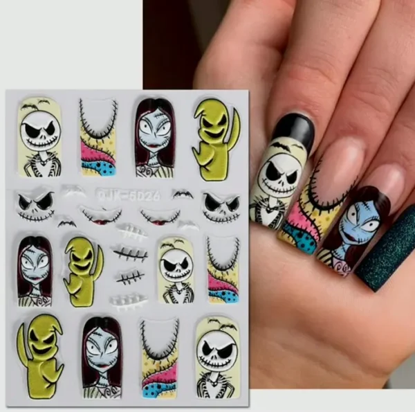 3D Halloween Nail Design Decals - Cute Pumpkins