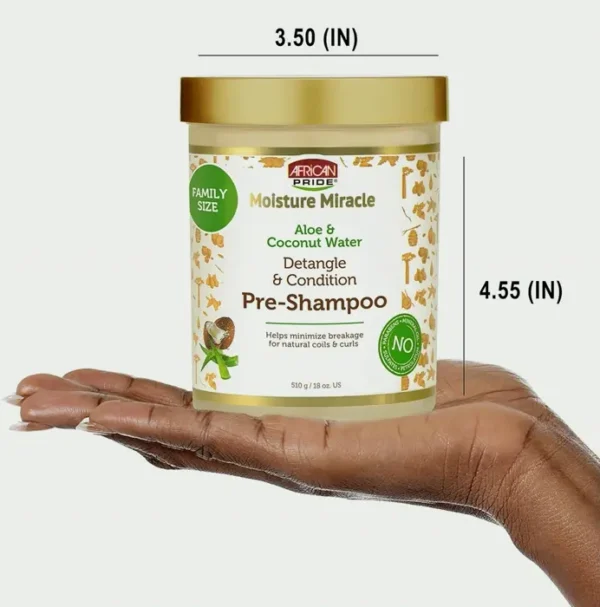 African Hydrating Miracle Pre-Wash using Aloe and Coconut Liquid - 18 ounces