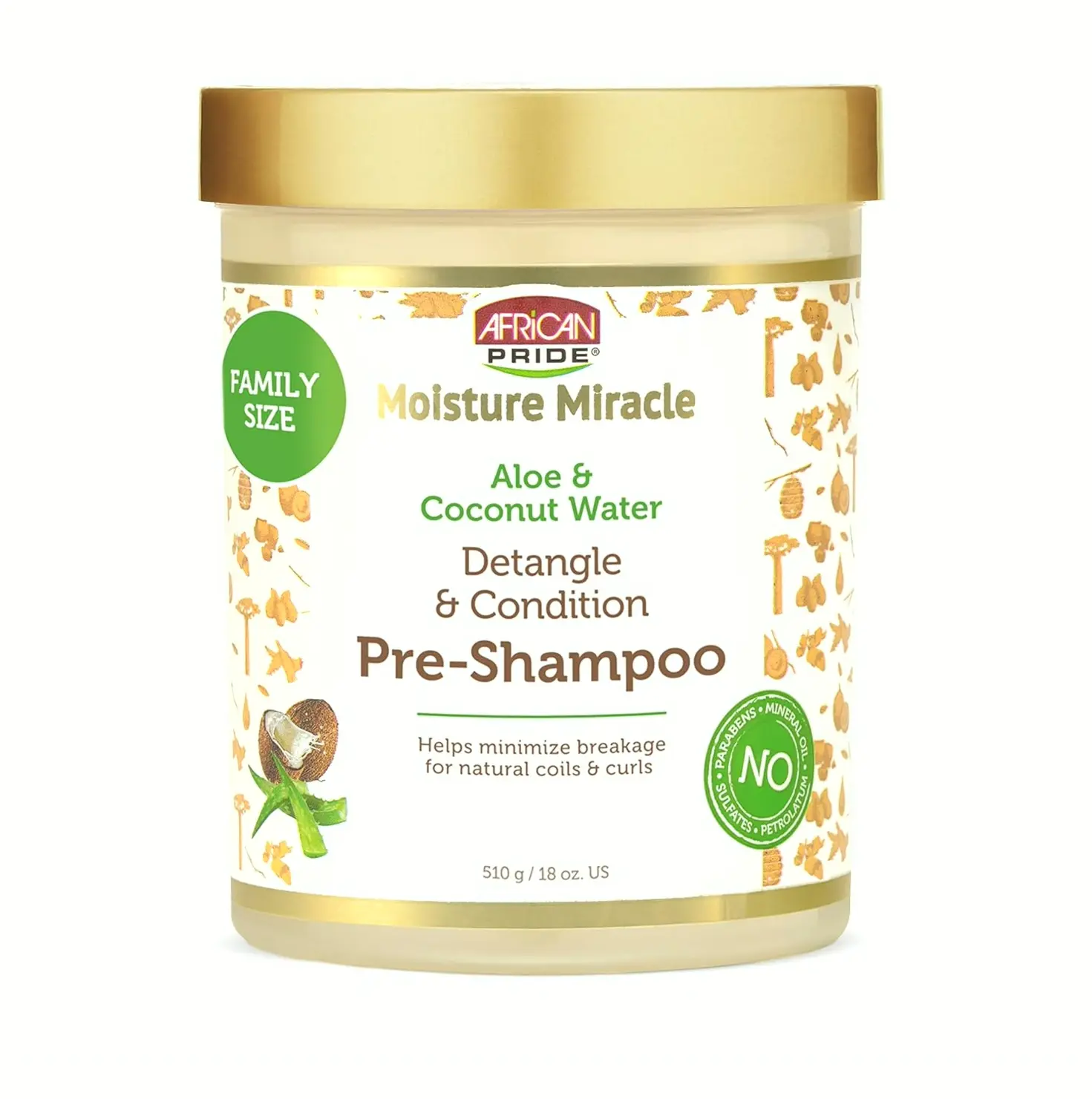 African Hydrating Miracle Pre-Wash using Aloe and Coconut Liquid - 18 ounces