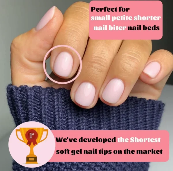 600 Nails XXS Circular Press-on Tips
